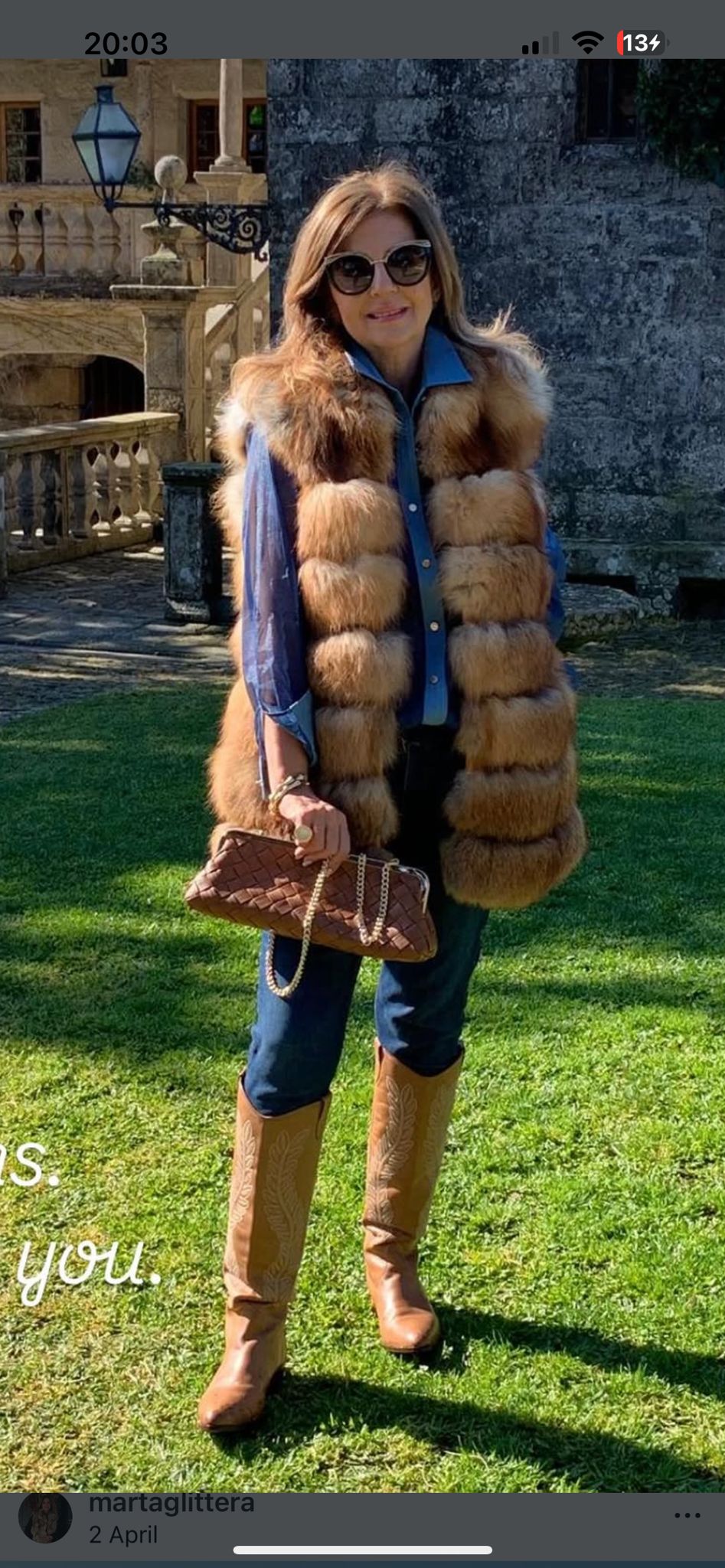 Look de Marta — denim y pelo
